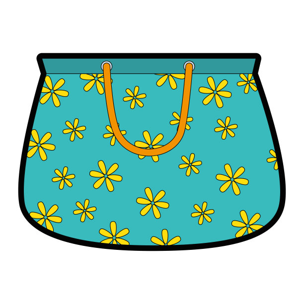 手提包女性带花图片下载