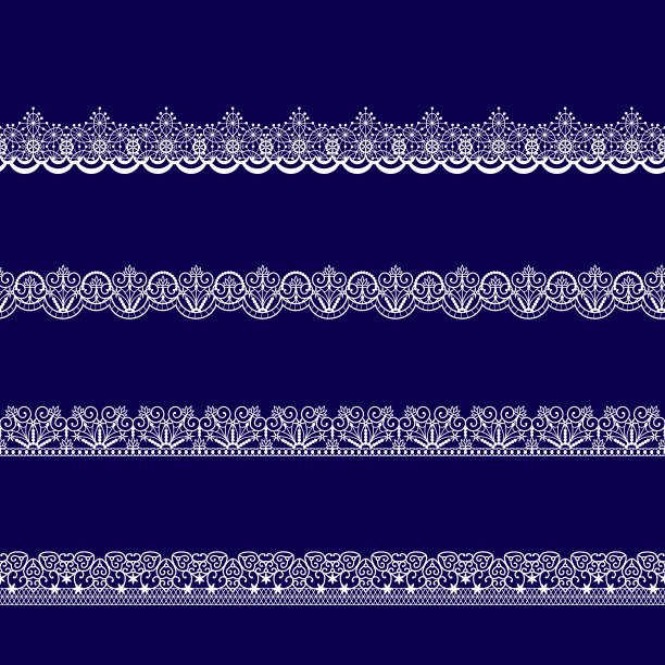 一套白色的饰带素材图片