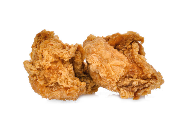 脆皮肯德基炸鸡孤立在白色背景素材图片