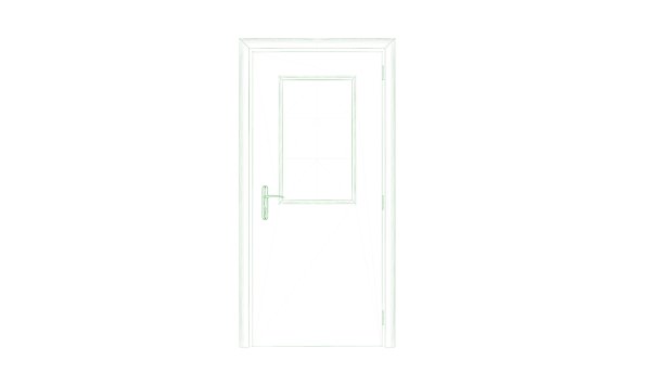 蓝图门隔离在白色的3d渲染图片下载