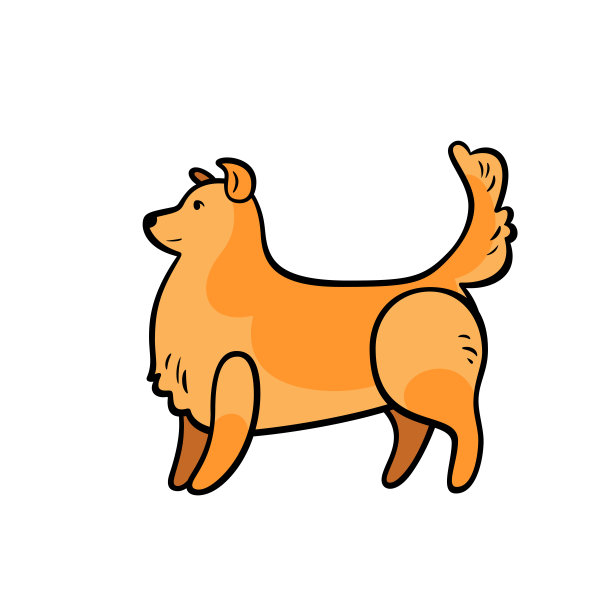 矢量彩色停留斑点狗图片下载