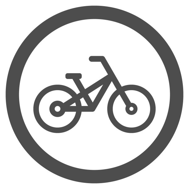 圆形自行车图标矢量素材图片下载