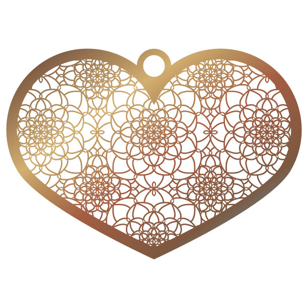 模板花边心与雕刻的镂空图案。模板室内设计，吊坠，布局婚礼卡片，请柬。图像适合激光切割，绘图仪切割或印刷。矢量插图。图片下载