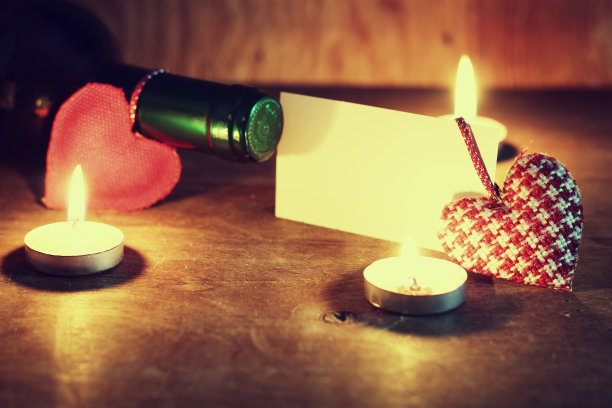 情人节蜡烛酒图片下载