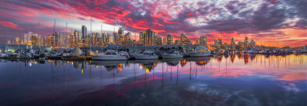 日落时分的煤港图片下载