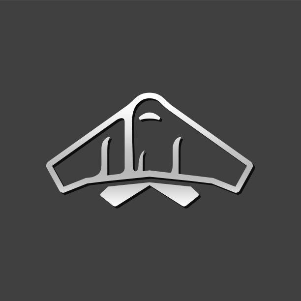 金属图标-隐形轰炸机图片下载