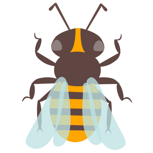 向量快乐卡通蜜蜂飞行美味蜂蜜昆虫隔离动物图片下载