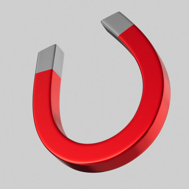 隔离浮动磁铁在一个无缝光照背景图片下载