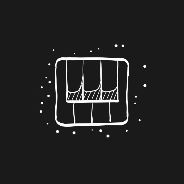 黑色素描图标 - 钢琴琴键图片下载