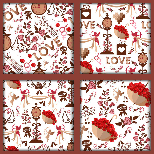 情人节无缝图案红心图片下载