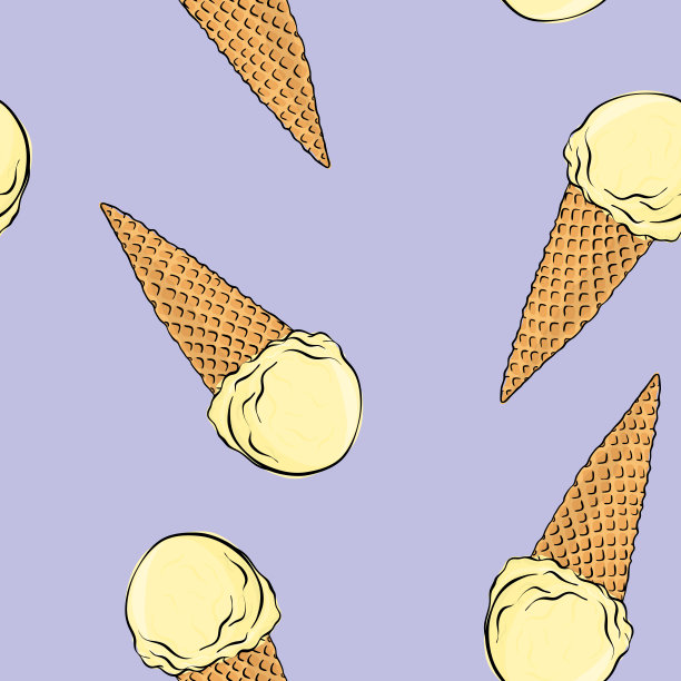 矢量无缝模式与冰淇淋图片下载