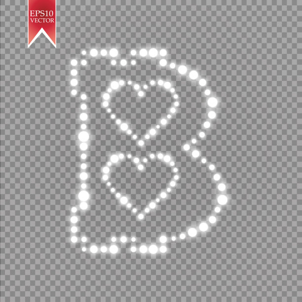 比特币在透明的背景下闪烁着一颗心，闪烁着星星和闪光图片下载