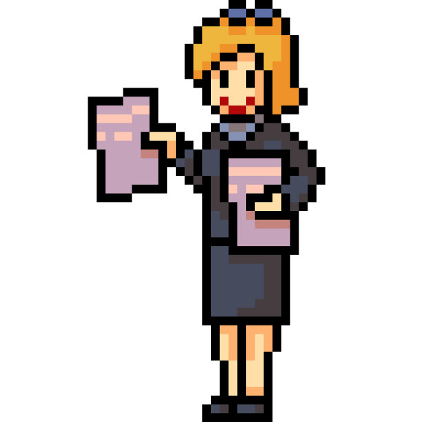 矢量像素艺术孤立的卡通图片下载