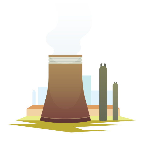 工业厂房和厂房。工业城市建设矢量插图图片下载