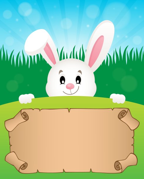 羊皮纸和复活节兔子主题1图片下载
