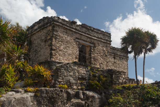 墨西哥图卢姆的玛雅古城遗址图片下载