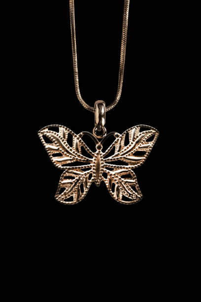 黄金项链孤立图片下载