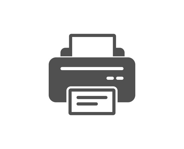 打印机图标。打印输出设备的信号。图片下载