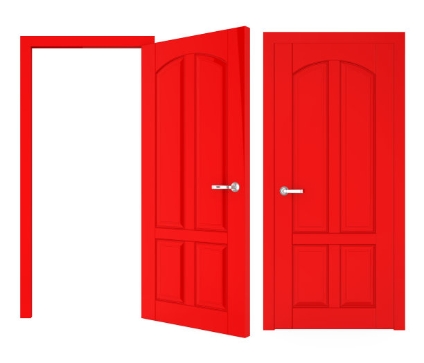 关闭和打开的门隔离图片下载