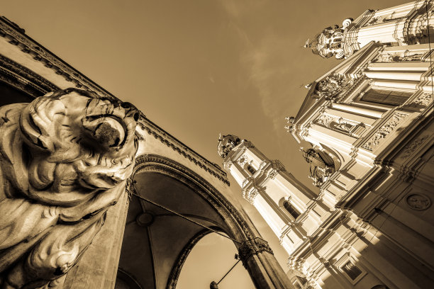 慕尼黑的剧院教堂图片下载