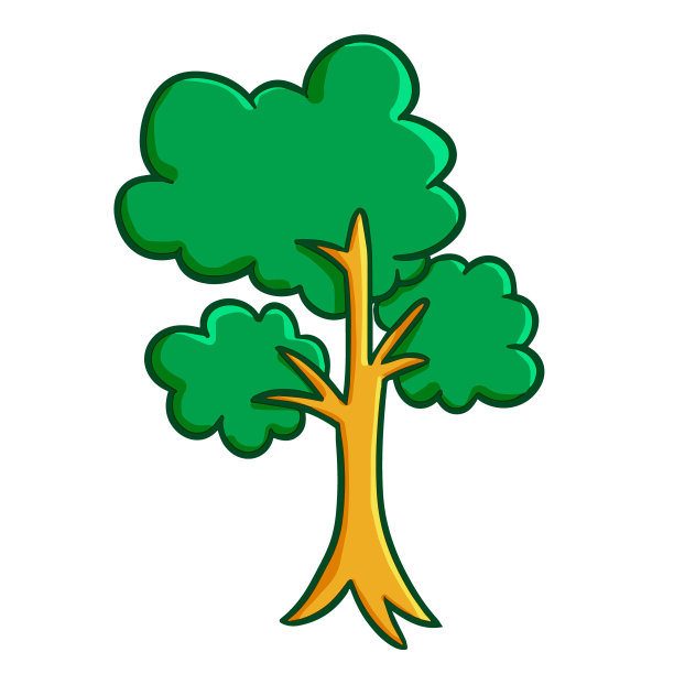 平面简单的树图片下载