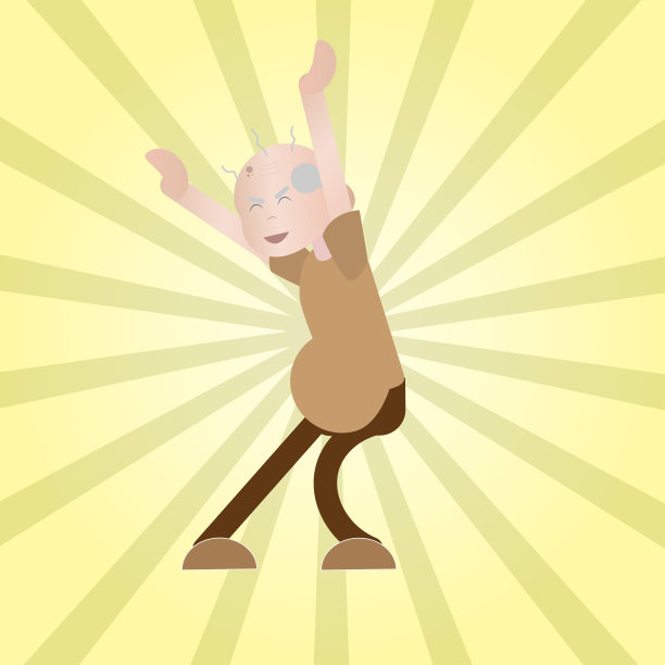 老人举起双手在空中跳舞图片下载