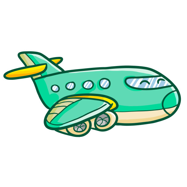 绿黄飞机飞行图片下载