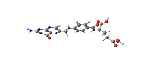 叶酸分子结构孤立于白色图片下载