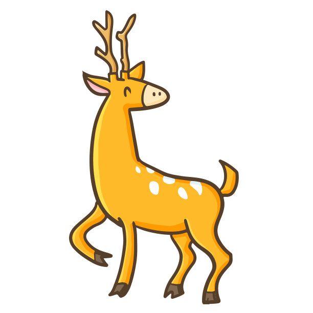 黄橙鹿微笑图片下载