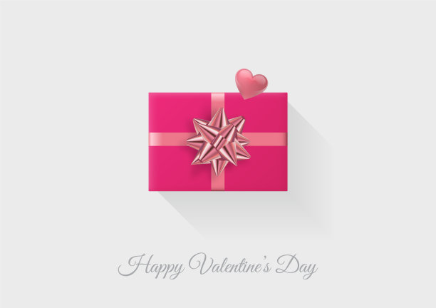 彩带包装的礼盒。2018节日矢量插图。平的装饰。素材图片