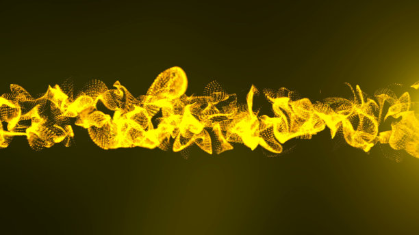 抽象背景与金色颗粒波动图片下载