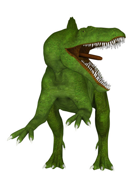 3D渲染恐龙棘龙在白色图片下载