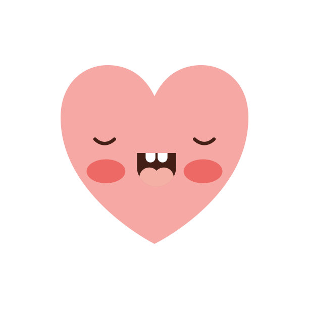 心卡哇伊在恐惧的表情在多彩的剪影图片下载