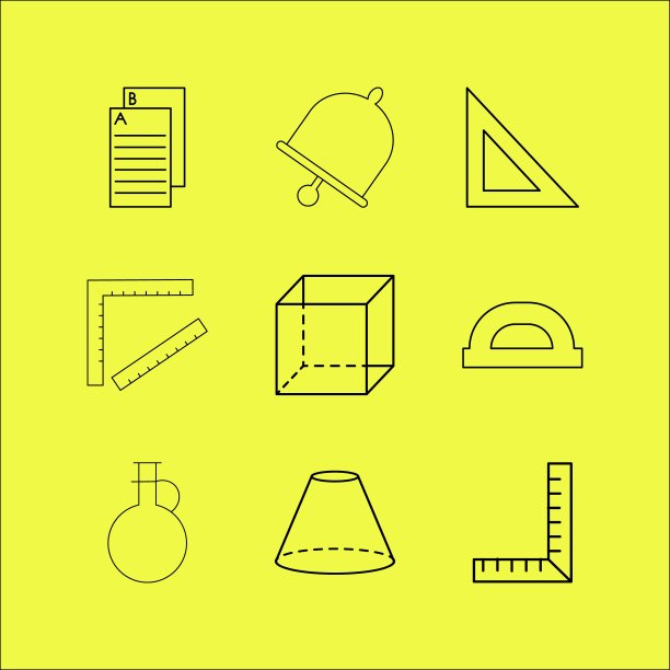 教育线性图标集。简单的轮廓图标图片下载