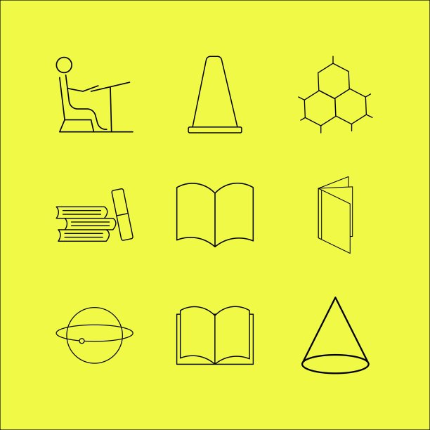 科学线性图标集。简单的轮廓图标图片下载