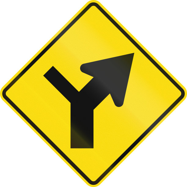 新西兰的路标- Y路口控制在左边图片下载
