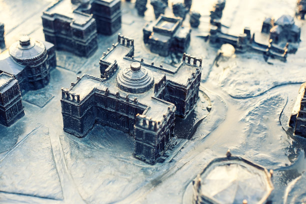 历史重建建筑的缩影图片下载