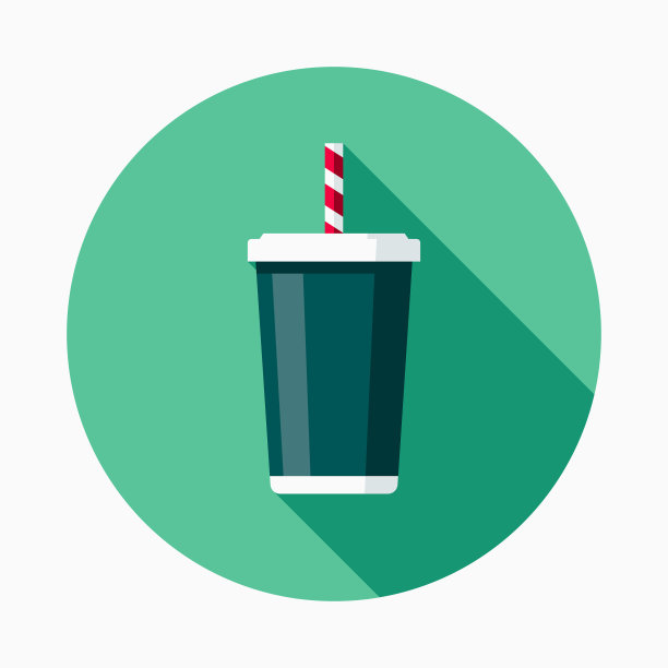 汽水平面设计快餐图标图片下载