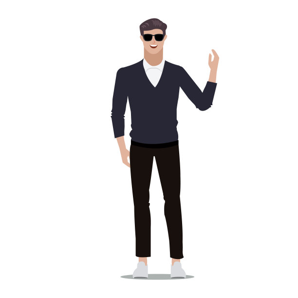 年轻人穿着和长相都很帅图片下载