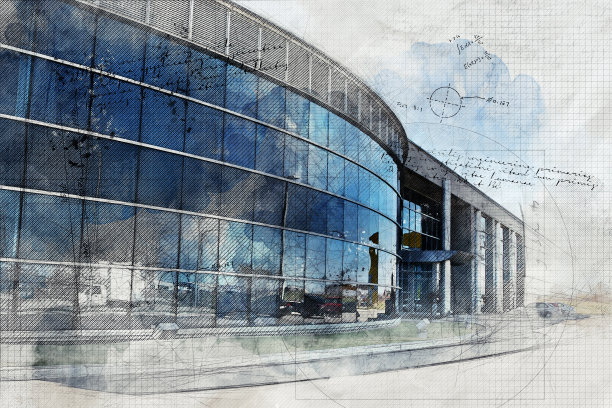 枯燥乏味的工业建筑图片下载