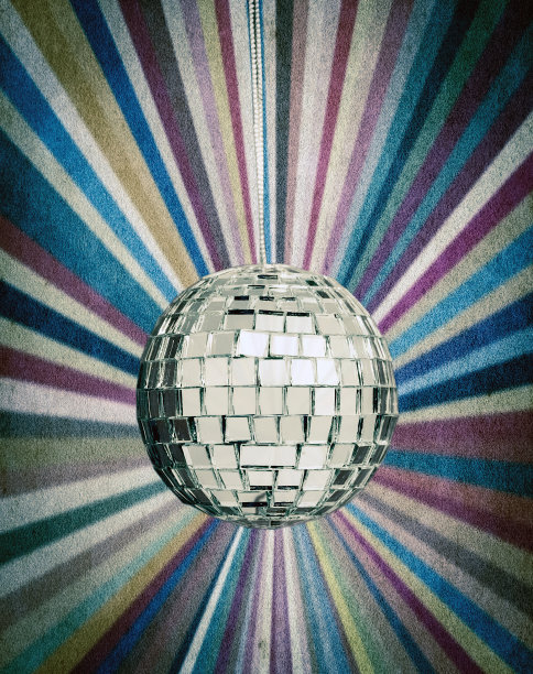 镜面球复古背景图片下载