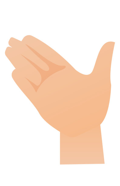 右手掌矢量卡通插图图片下载