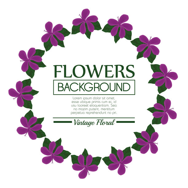 花卉背景装饰框图片下载