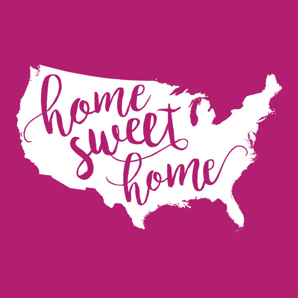 甜蜜之家EPS10美国矢量地图图片下载