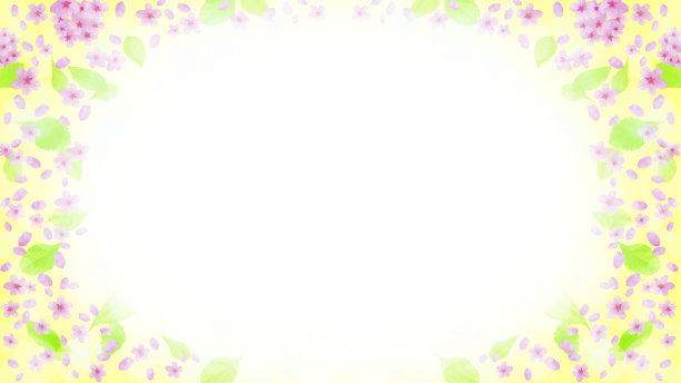 春天，樱花和花瓣背景图片 (16:9)图片下载