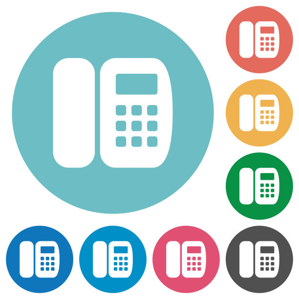 办公室电话扁圆图标图片下载