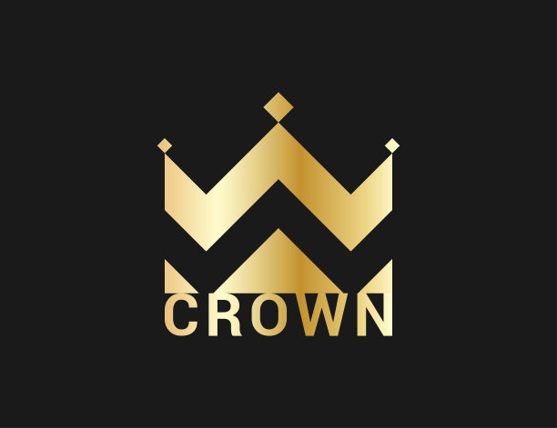 皇冠图标。金色皇冠上的黑色背景图片下载