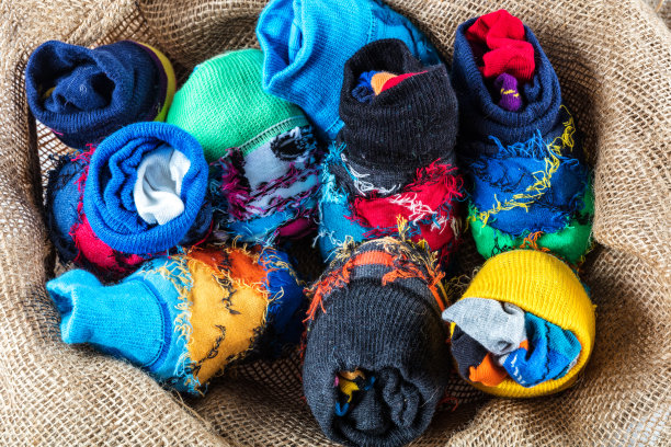 亚麻麻袋里的男袜图片下载