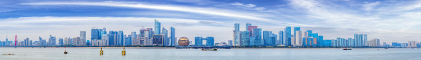中国杭州城市风光天际线素材图片