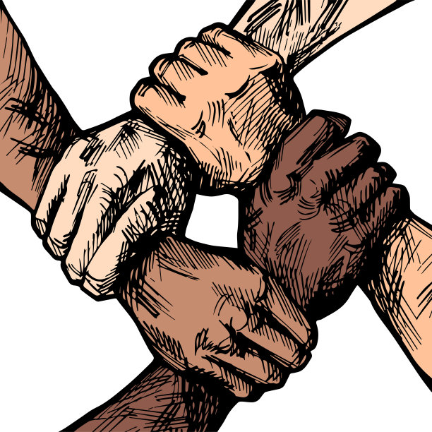 团结的双手，商业团队理念素材图片